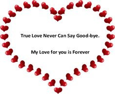 love #quote True Love Never Can Say Good-bye. My Love for you is ...