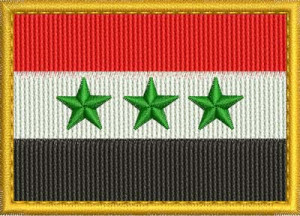 Iraq flag patch badge embroidered woven iron on sew on velcro jpg