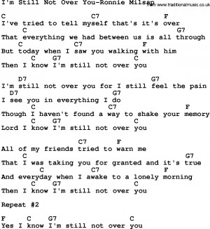 Download I'm Still Not Over You-Ronnie Milsap lyrics and chords as PDF ...