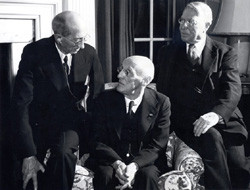 Philip Shaffer Abraham Flexner and Robert Terry in 1950