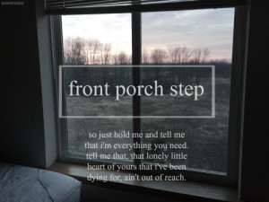 front porch step // private fears in public places.