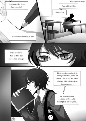 Bloody Painter story Comic-Pag.1 by DeluCat