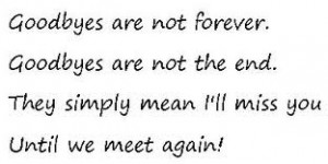 ... Simply Mean I’ll Miss You Until We Meet Again! ~ Missing You Quote