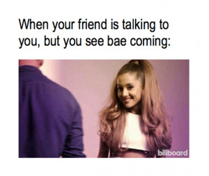 When you see bae talking to someone from a distance