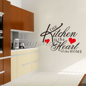 Details about Kitchen Heart Home Removable Decal Wall Stickers Vinyl ...