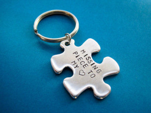 Puzzle Piece Keychain - Missing Piece to my Heart