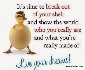 It's time to breakout of your shell and show the world who you really ...