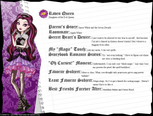 Ever After High - Raven Queen's Full Bio v2 by cjlou-the-bejeweler