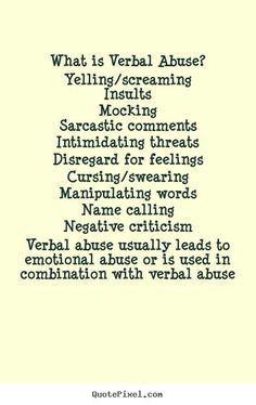 Quotes and help with verbal abuse relationships