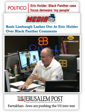 Holder and Farrakhan Make Racist Remarks, But Rush is the Racist?