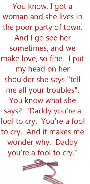 Rolling Stones - Fool to Cry - song lyrics, song quotes, songs, music ...