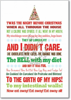 Naughty Twas The Bite Before Christmas Christmas Card Funny Folks