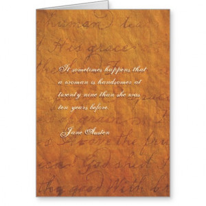 Jane Austen Quote Birthday Card CUSTOMIZED