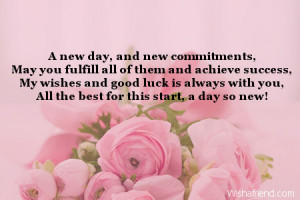 new day, and new commitments,