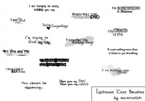 Lifehouse 100x100 Text Brushes by RavenVelith