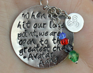 Avatar Aang Quote Necklace from The Legend of Korra and Avatar the ...