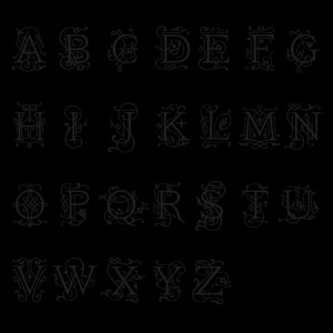 monogram alphabet letters