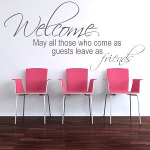Welcome Guests ~ Wall sticker / decals
