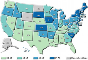 Cancer Rates by State Map