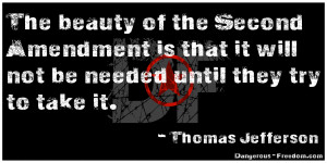 The beauty of the Second Amendment is that it will not be needed until ...