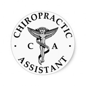 Chiropractic Assistant Logo Stickers