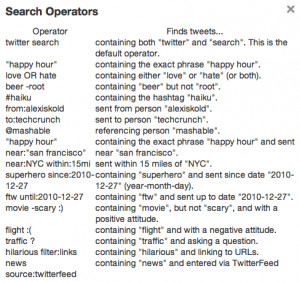 Twitter Search Operators: Not just for geeks anymore