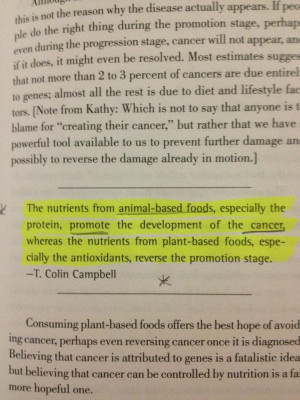 Colin Campbell quote from Kathy Freston's VEGANIST