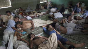 Pakistani heroin addicts rest at the Edhi rehabilitation centre in ...