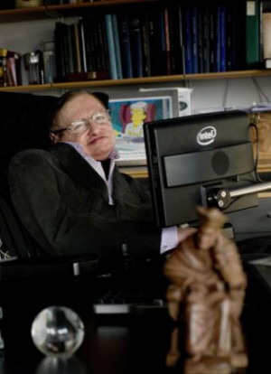 Birthday portrait: Prof Hawking in his office at University of ...