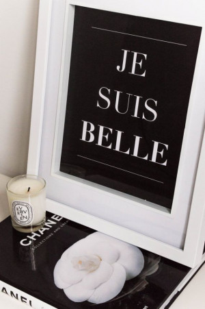 Quote art // french quote, black and white print, wall art, quote ...