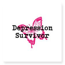 Depression Survivor Feminine Sticker for