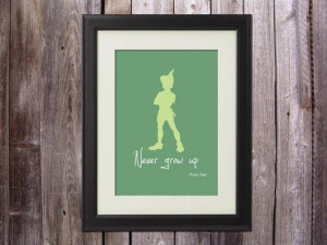Nursery room Peter Pan quote never grow up 8x10 by PeBeCreative, $18 ...