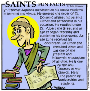 Saints Fun Facts for St. Thomas Aquinas