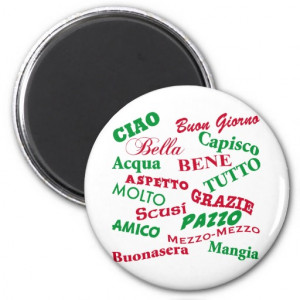 Italian sayings refrigerator magnets