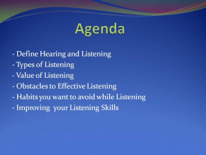 Listening Vs Hearing