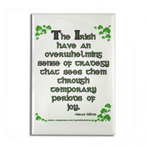 ... Gifts > Clever Magnets > Funny Oscar Wilde Quote Rectangle Magnet