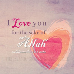 love you for the sake of Allah