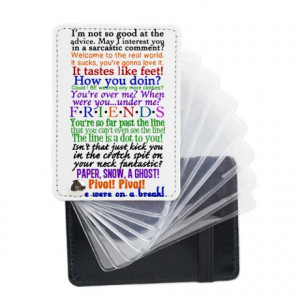 ... Gifts > Chandler Wallets > Friends TV Quotes Leather Card Holder
