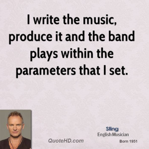 write the music, produce it and the band plays within the parameters ...