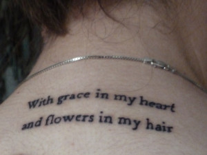 ... tattoo: lyric adapted from 