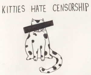 cat, censor, censorship, cute, funny, government, grey bar, kitten ...