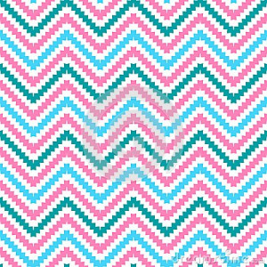 ... fashion design. Chevron stripes with stepped edges. Blue, pink and