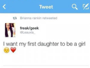 want my first daughter to be a girl