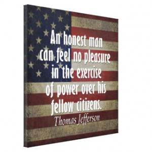 Thomas Jefferson Quote on Slavery and Power Gallery Wrap Canvas