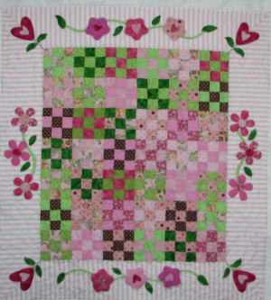 First Pink/Green baby quilt consignment for Jean.