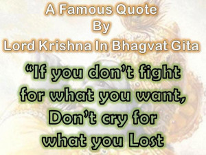 Famous Quote By Lord Krishna.