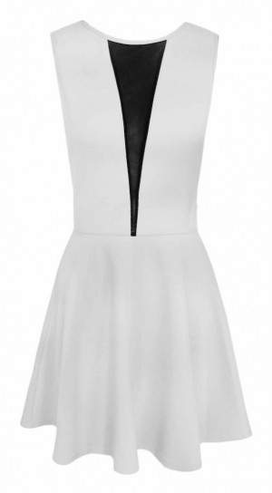 black and white skater dress