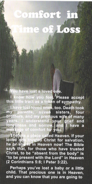 You have lost a loved one.