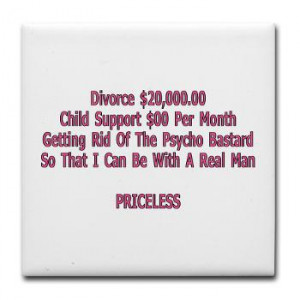 Divorce Tile Coaster Funny Gifts