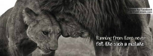 running from lions Profile Facebook Covers